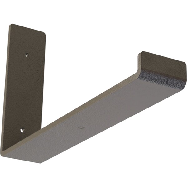 Ekena Millwork Steel Hanging Shelf Bracket, Hammered Dark Bronze 2"W x 12"D x 7"H BKTM02X12X07HSHDB - main
